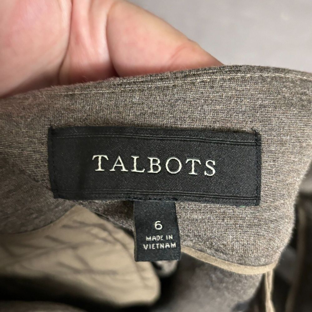 Talbots Pants 6 Brown Stretch Dress Career Straight Office Neutral Capsule - Picture 9 of 11